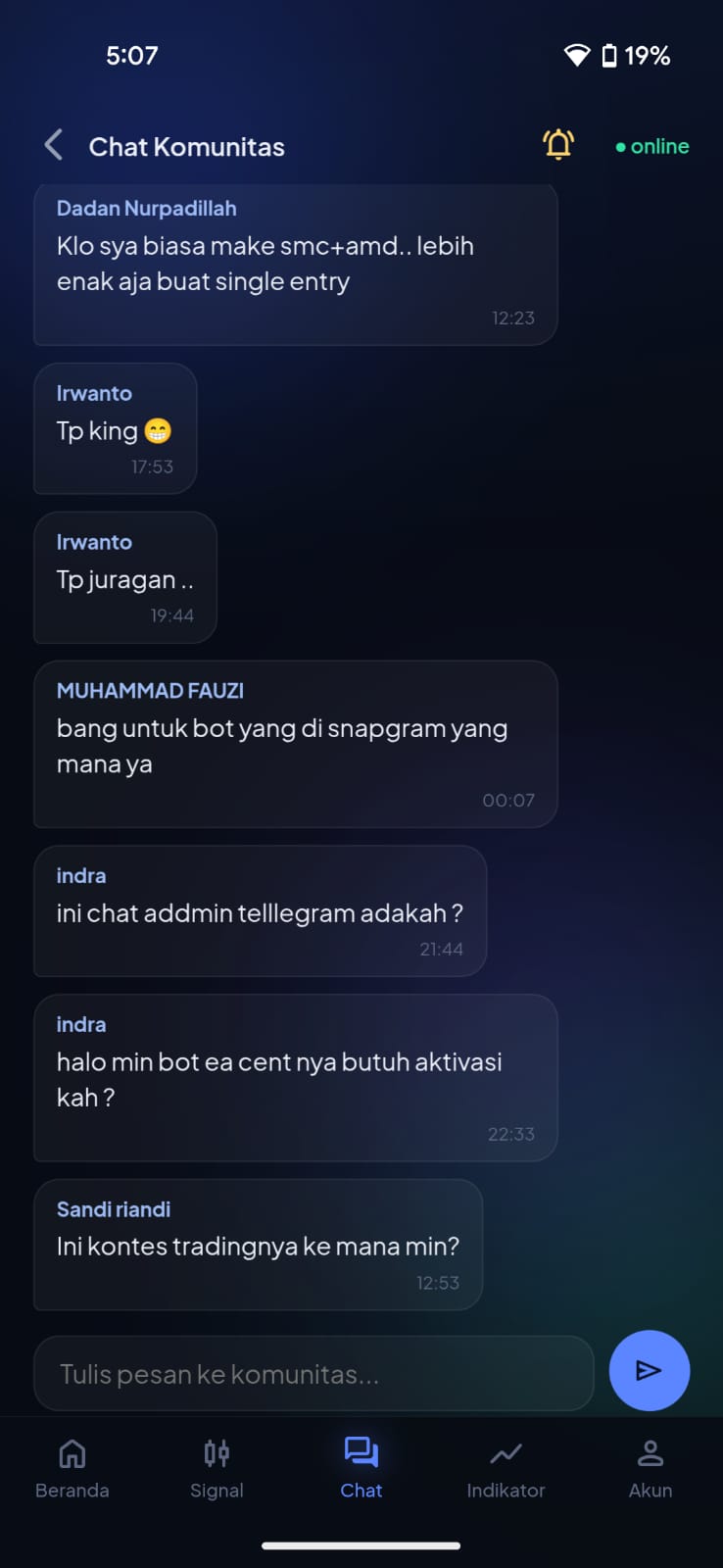 Chat komunitas